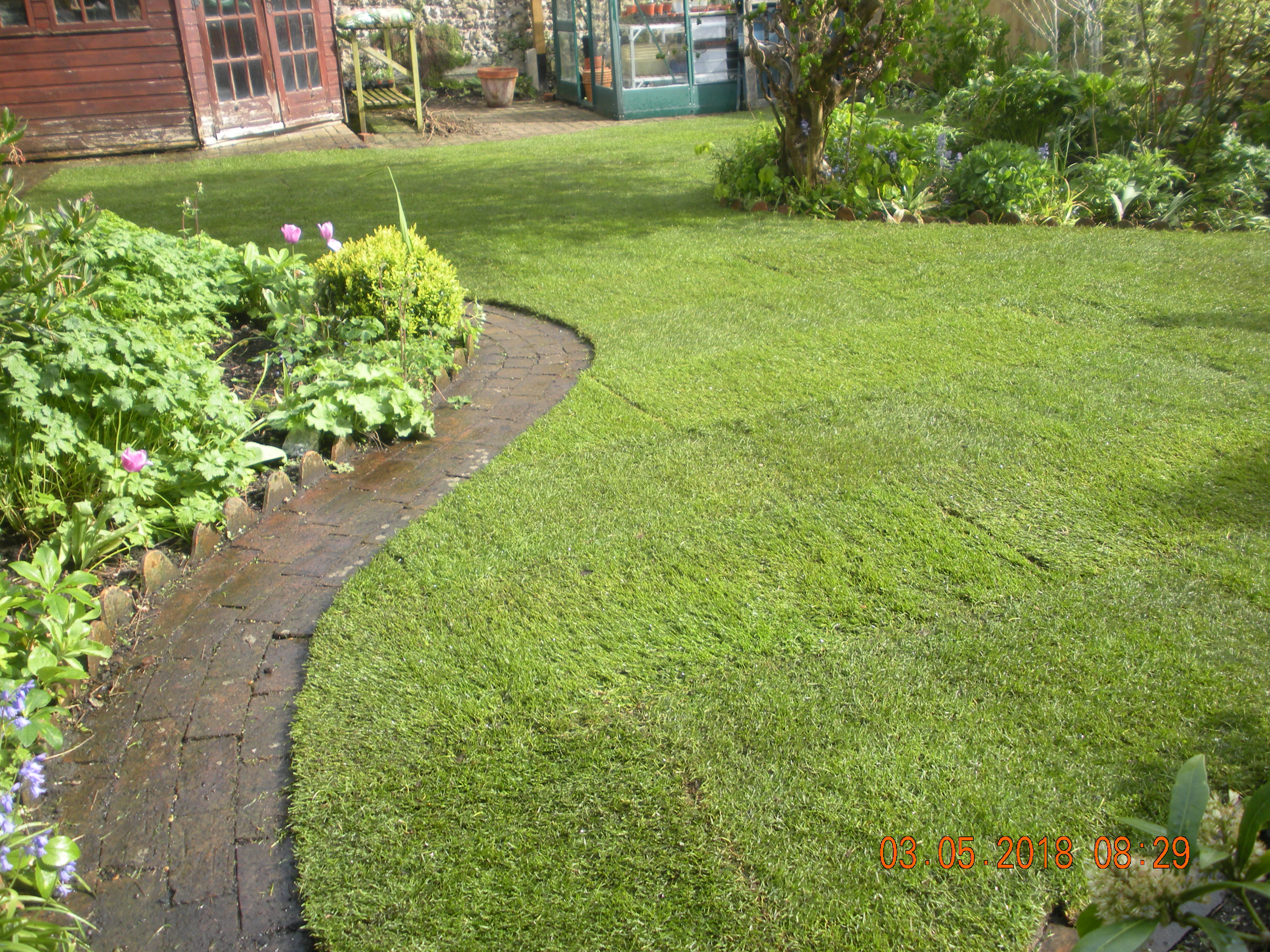 Precision turf laying